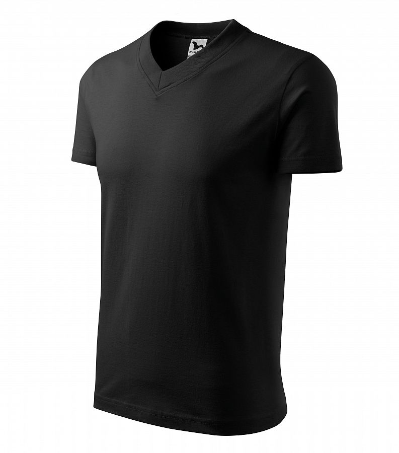 Tričko unisex V-NECK 102 černá